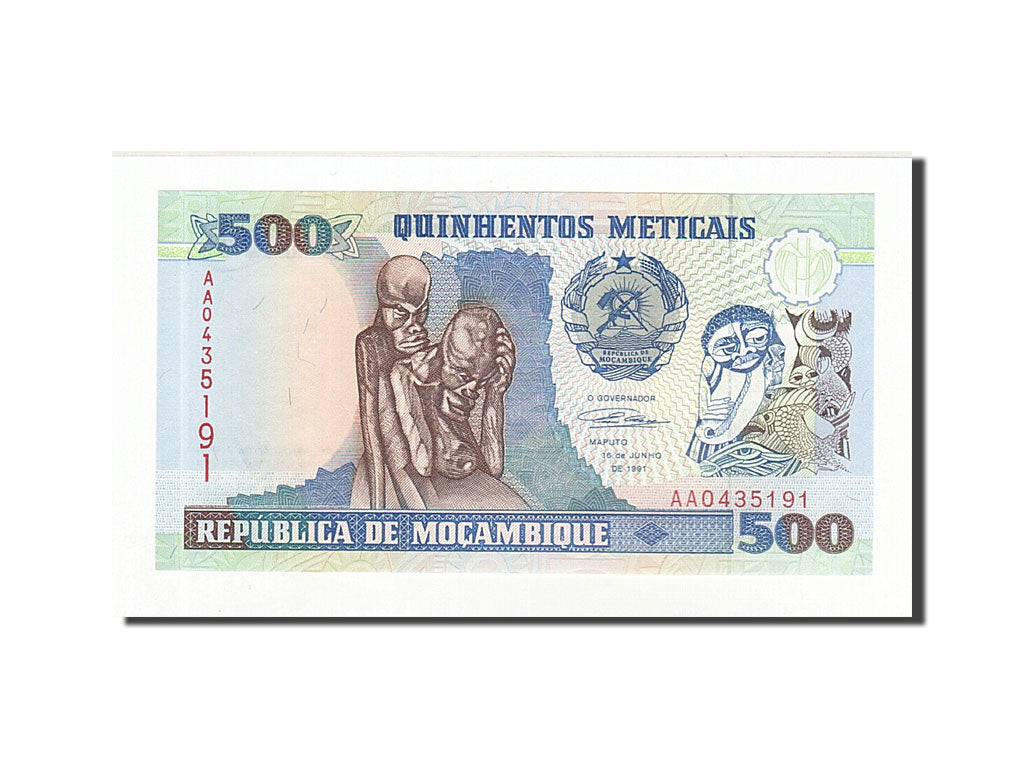 Biljet, Mozambique, 500 Meticais, 1991-06-16, KM:134, NIEUW