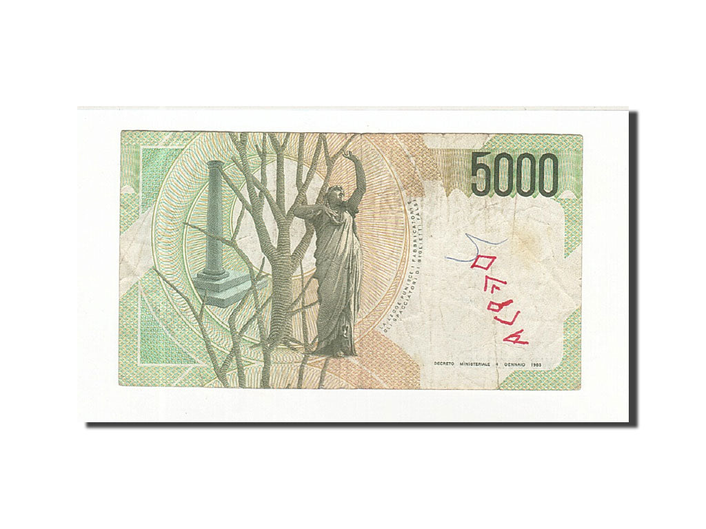 Banconote, Italia, 5000 Lire, KM:111b, 1985-01-04, MB