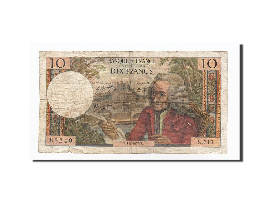 Biljet, Frankrijk, 10 Francs, 1970-09-03, B, Fayette:62.46, KM:147c