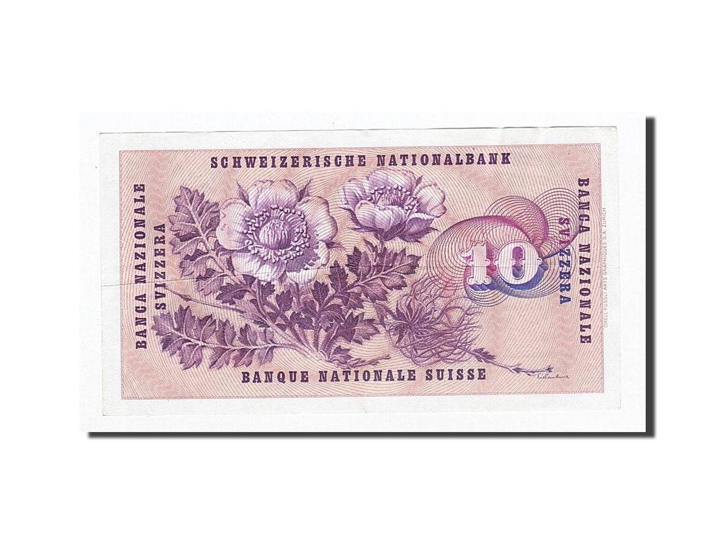 Banknote, Switzerland, 10 Franken, 1965-12-23, KM:45k, AU(50-53)