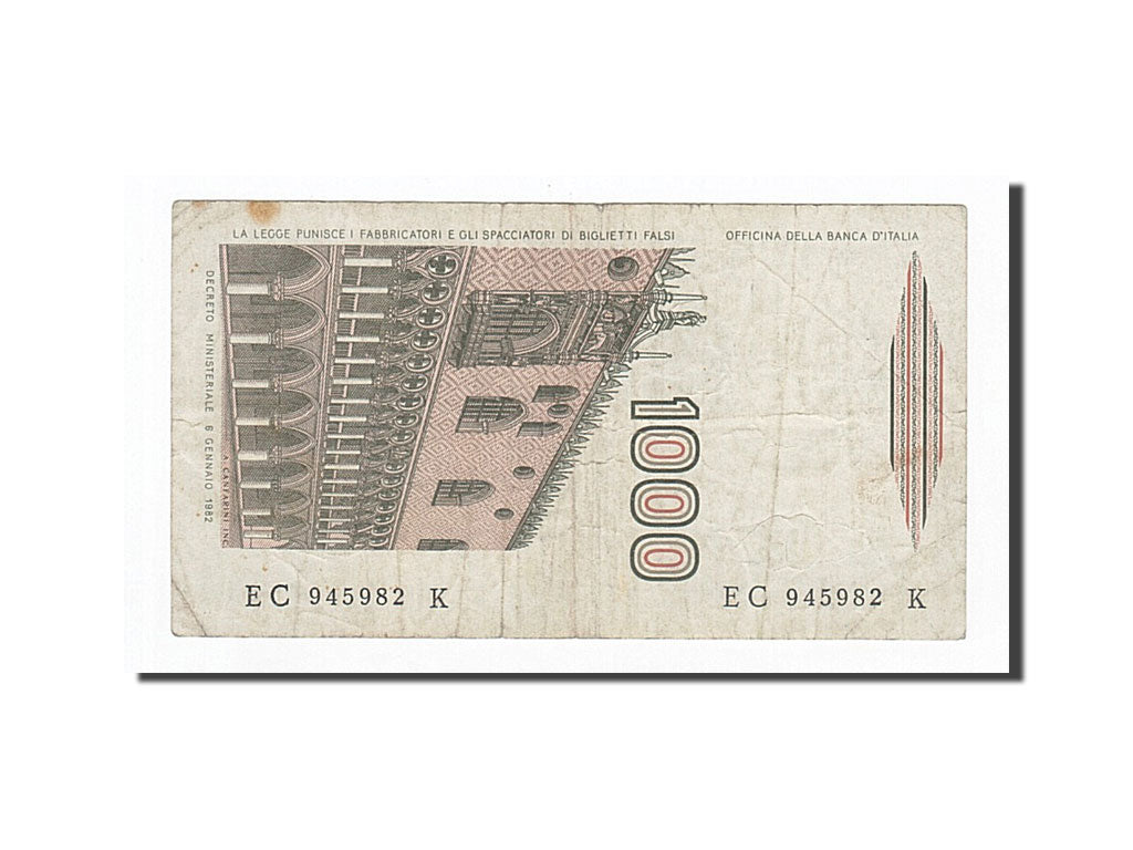 Banconote, Italia, 1000 Lire, KM:109a, 1982-01-06, BB+