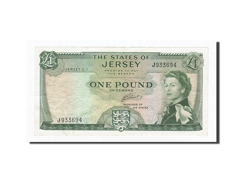 Banknote, Jersey, 1 Pound, 1963, KM:8b, AU(55-58)