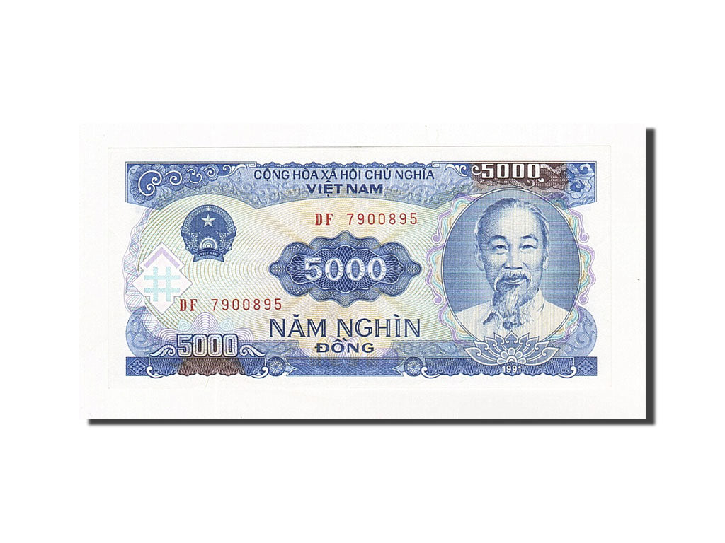 Biljet, Viëtnam, 5000 D<ox>ng, 1991, Undated, KM:108a, NIEUW