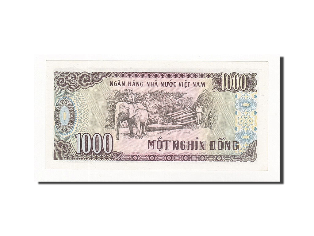 Biljet, Viëtnam, 1000 D<ox>ng, 1988, Undated, KM:102a, NIEUW