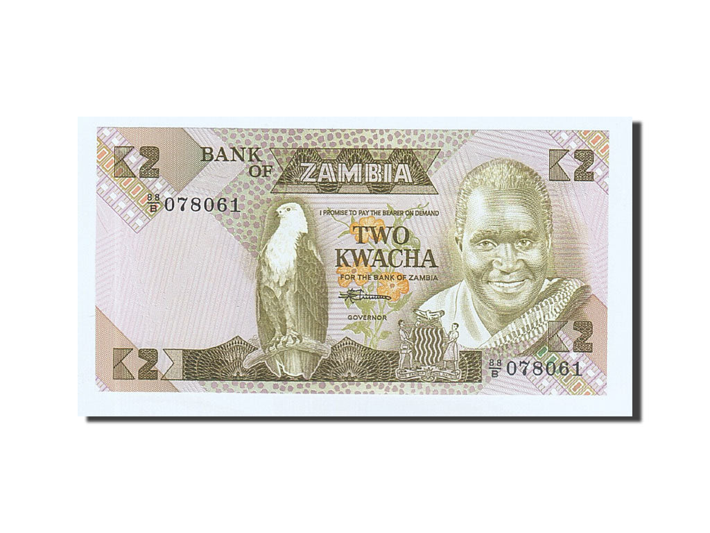 Banknote, Zambia, 2 Kwacha, Undated (1980-88), KM:24c, UNC(65-70)