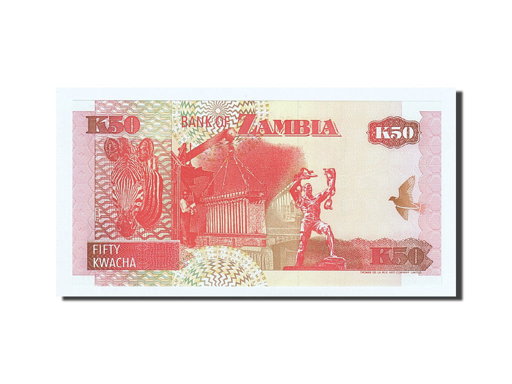 Banknote, Zambia, 50 Kwacha, 1992, KM:37b, UNC(65-70)