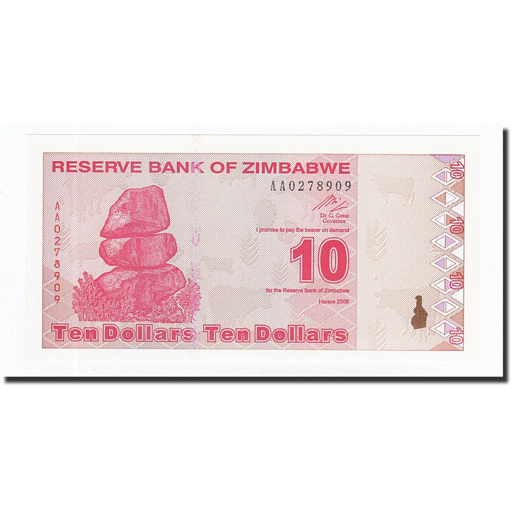 Banknote, Zimbabwe, 10 Dollars, 2009-02-02, KM:94, UNC(65-70)