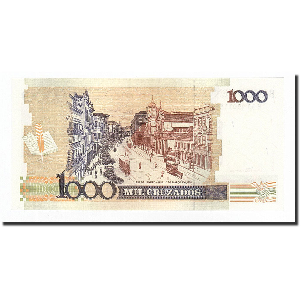 Banknote, Brazil, 1 Cruzado Novo on 1000 Cruzados, Undated (1988), KM:216b