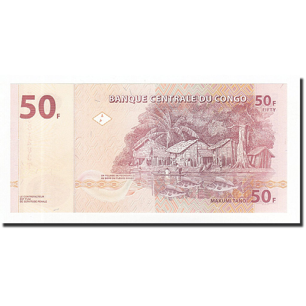 Geldschein, Congo Democratic Republic, 50 Francs, 2007-07-31, KM:97a, UNZ
