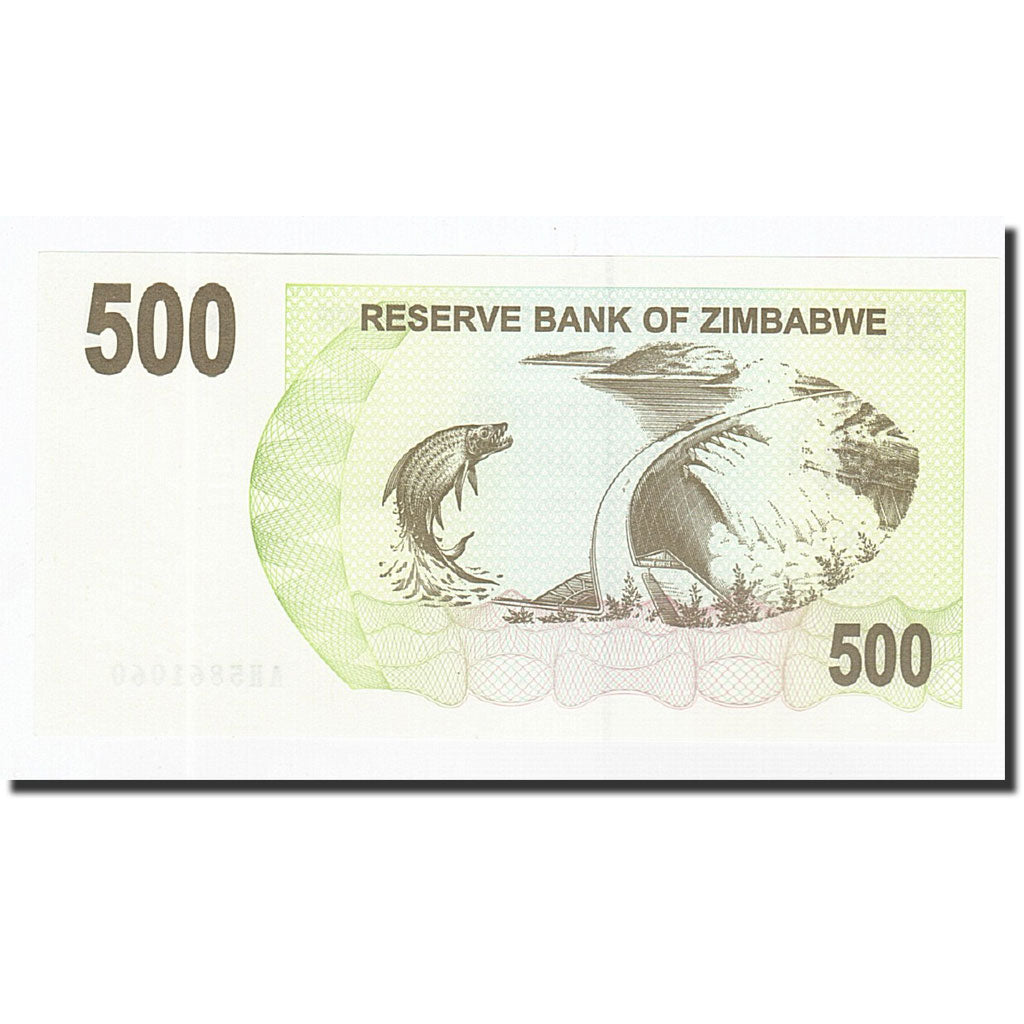 Banknote, Zimbabwe, 500 Dollars, 2006-08-01, KM:43, UNC(65-70)