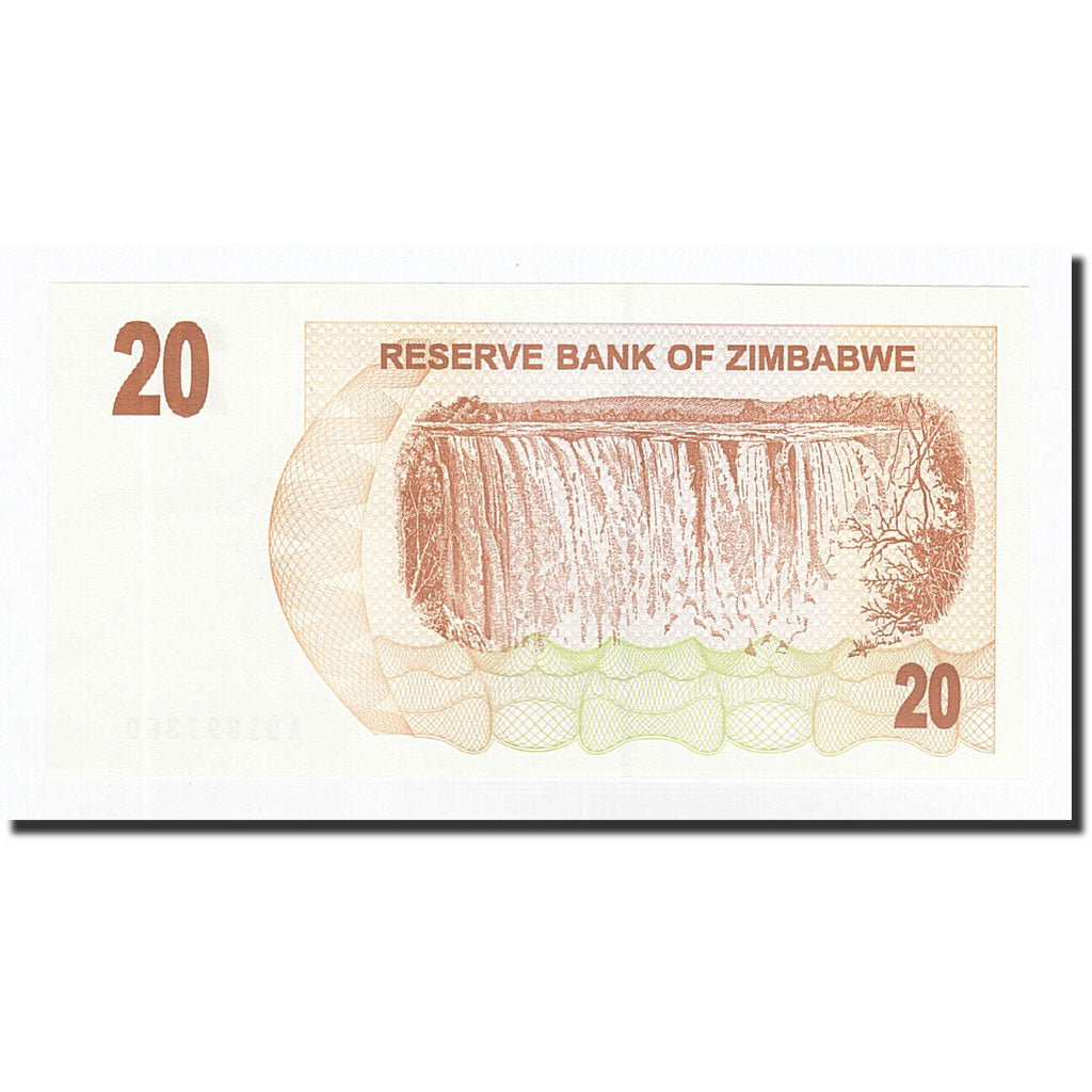 Banknote, Zimbabwe, 20 Dollars, 2006-08-01, KM:40, UNC(65-70)
