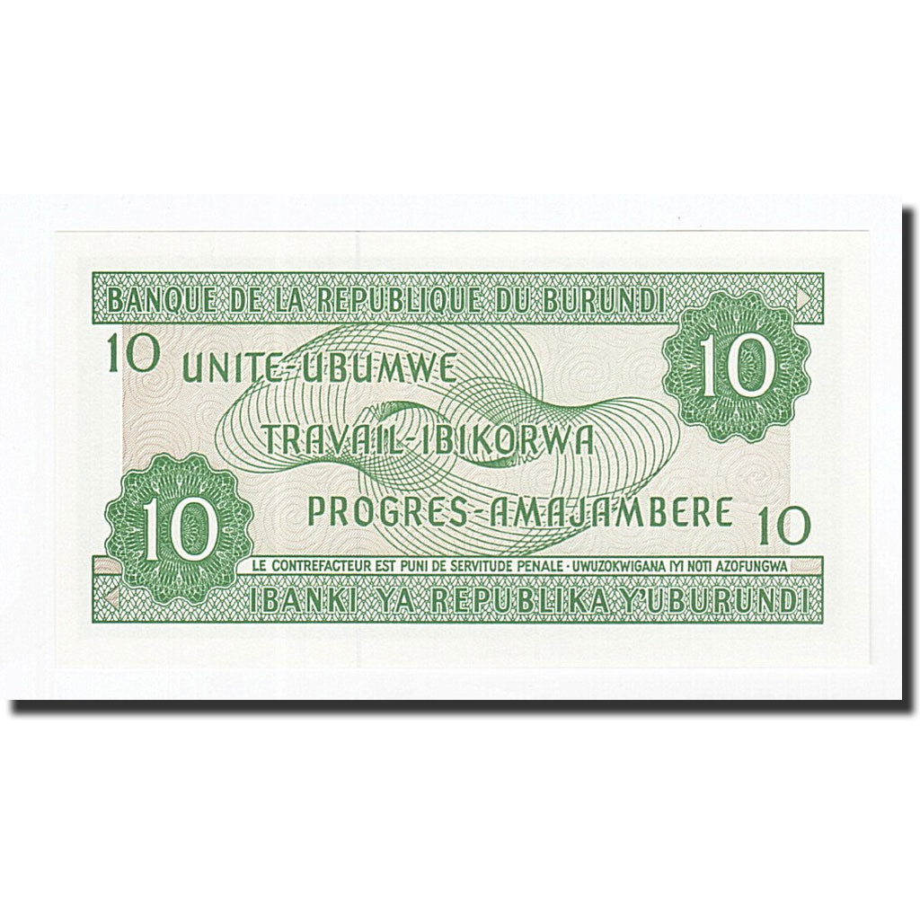 Billete, 10 Francs, Burundi, KM:33e, 2007-11-01, UNC