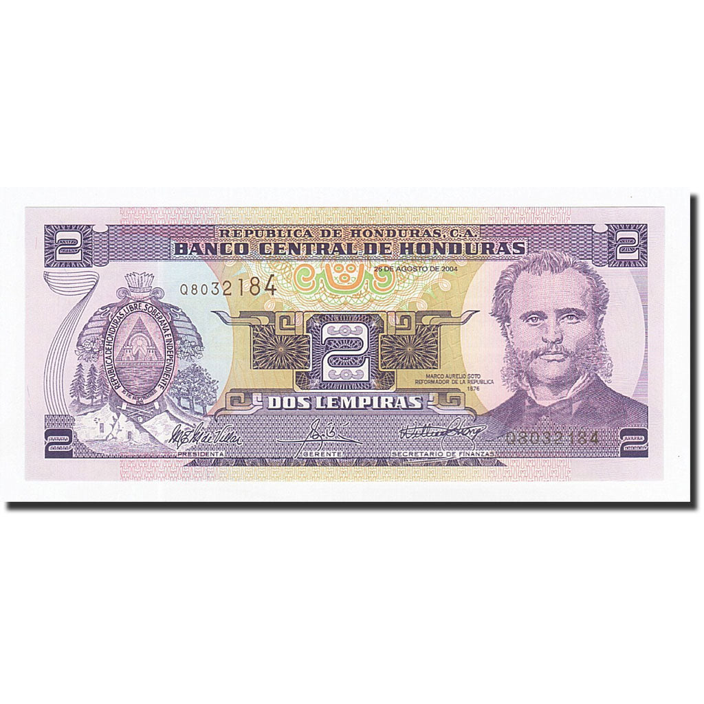 Billet, Honduras, 2 Lempiras, 1976-09-23, KM:61, NEUF