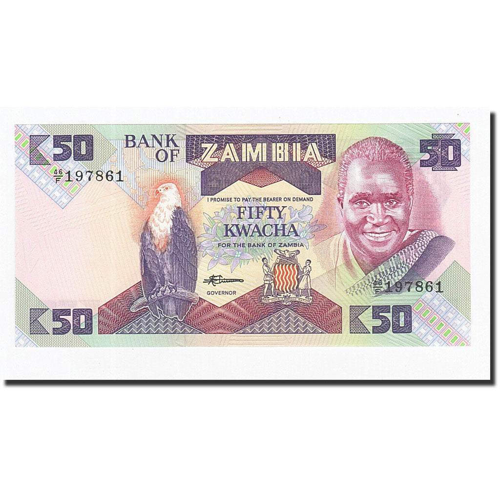 Banknote, Zambia, 50 Kwacha, 1986-1988, KM:28a, UNC(65-70)