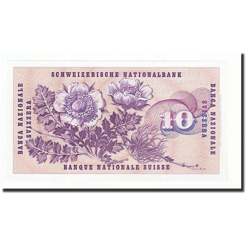 Banconote, Svizzera, 10 Franken, 1955-77, KM:45t, 1974-02-07, FDS