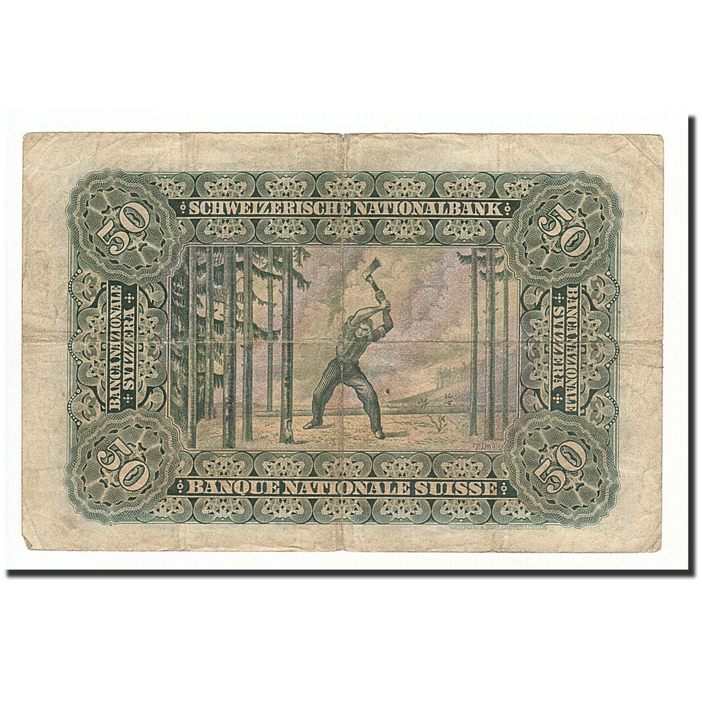 Geldschein, Schweiz, 50 Franken, 1941, 1941-12-12, KM:34l, SGE