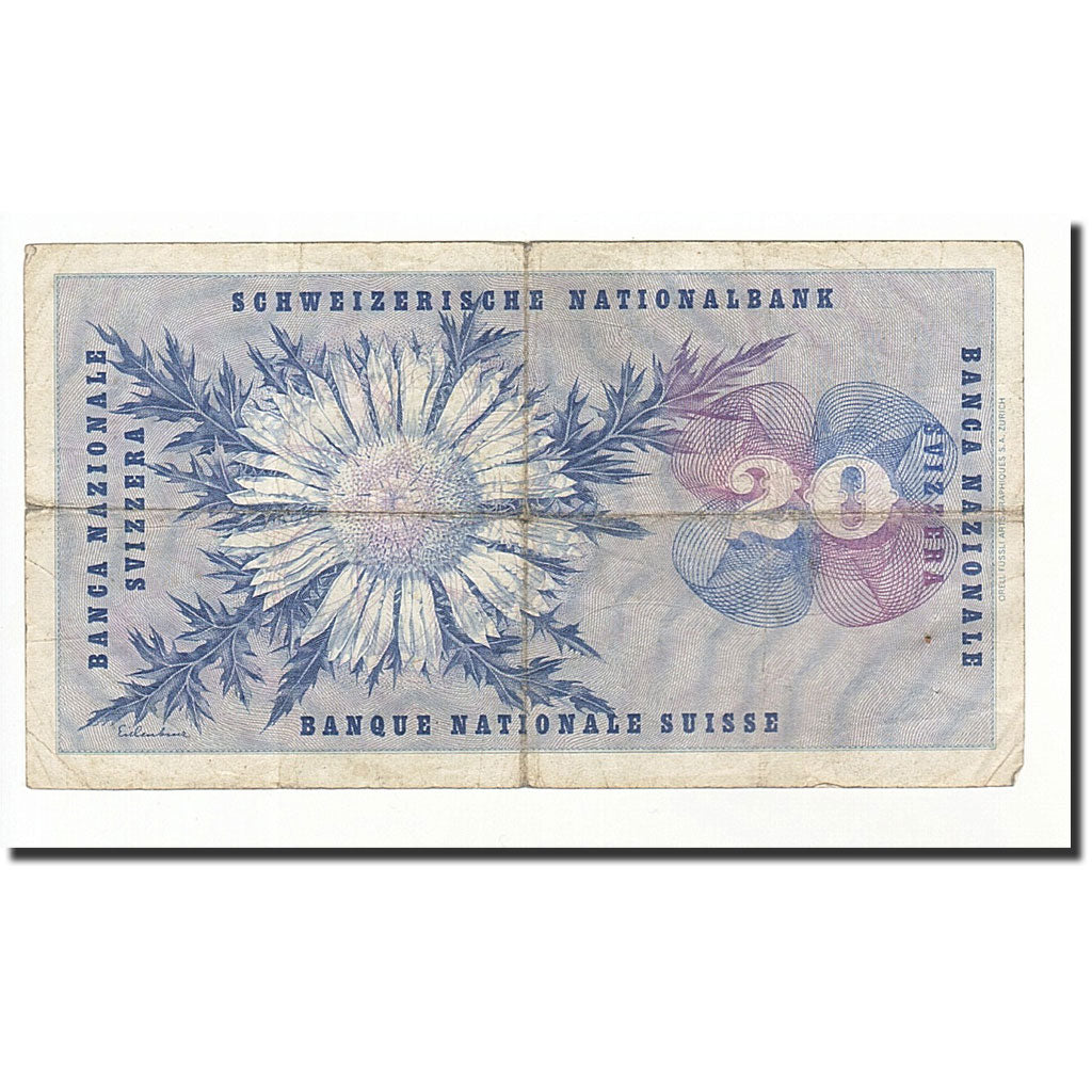 Banconote, Svizzera, 20 Franken, 1954, KM:46a, 1954-07-01, B