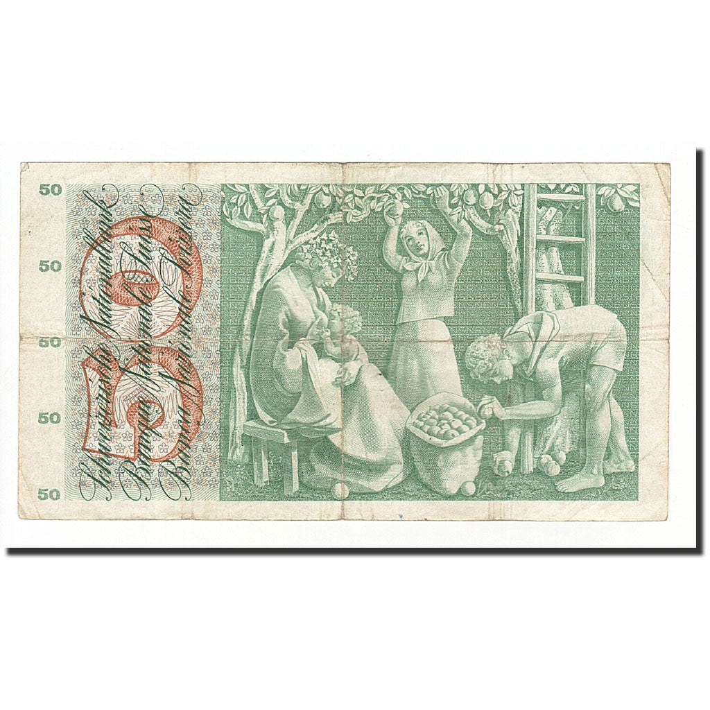 Banconote, Svizzera, 50 Franken, KM:47b, 1957-10-04, B
