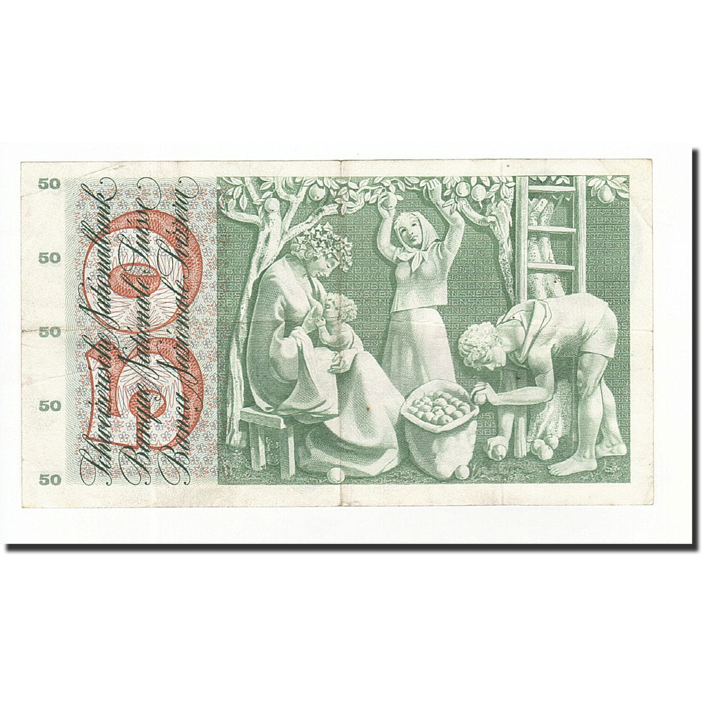 Banconote, Svizzera, 50 Franken, KM:48c, 1963-03-28, BB