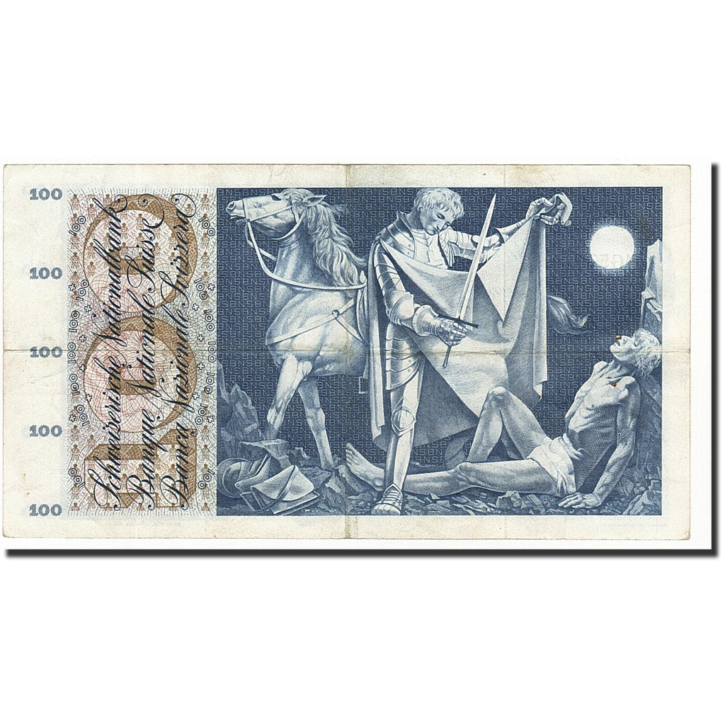 Banknot, Szwajcaria, 100 Franken, 1963-03-28, KM:49e, EF(40-45)
