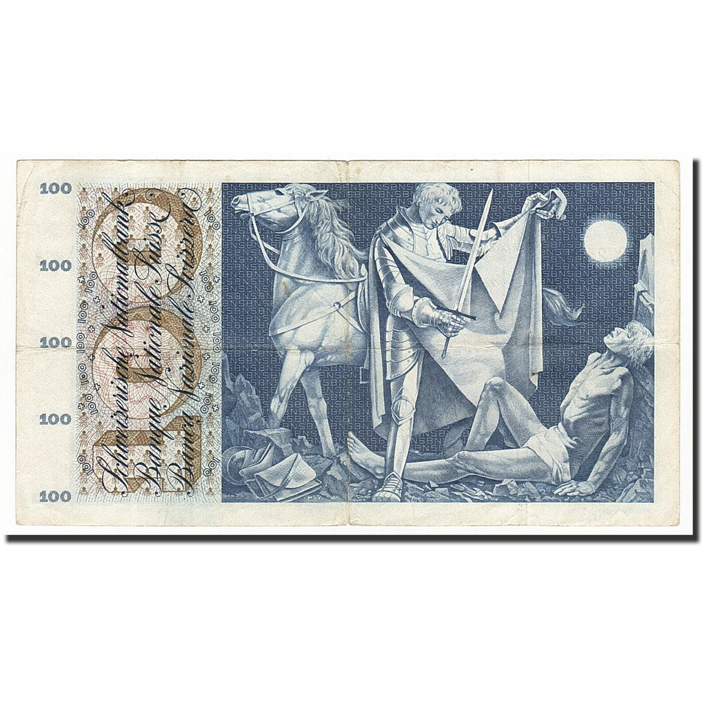 Geldschein, Schweiz, 100 Franken, 1956-10-25, KM:49a, S+