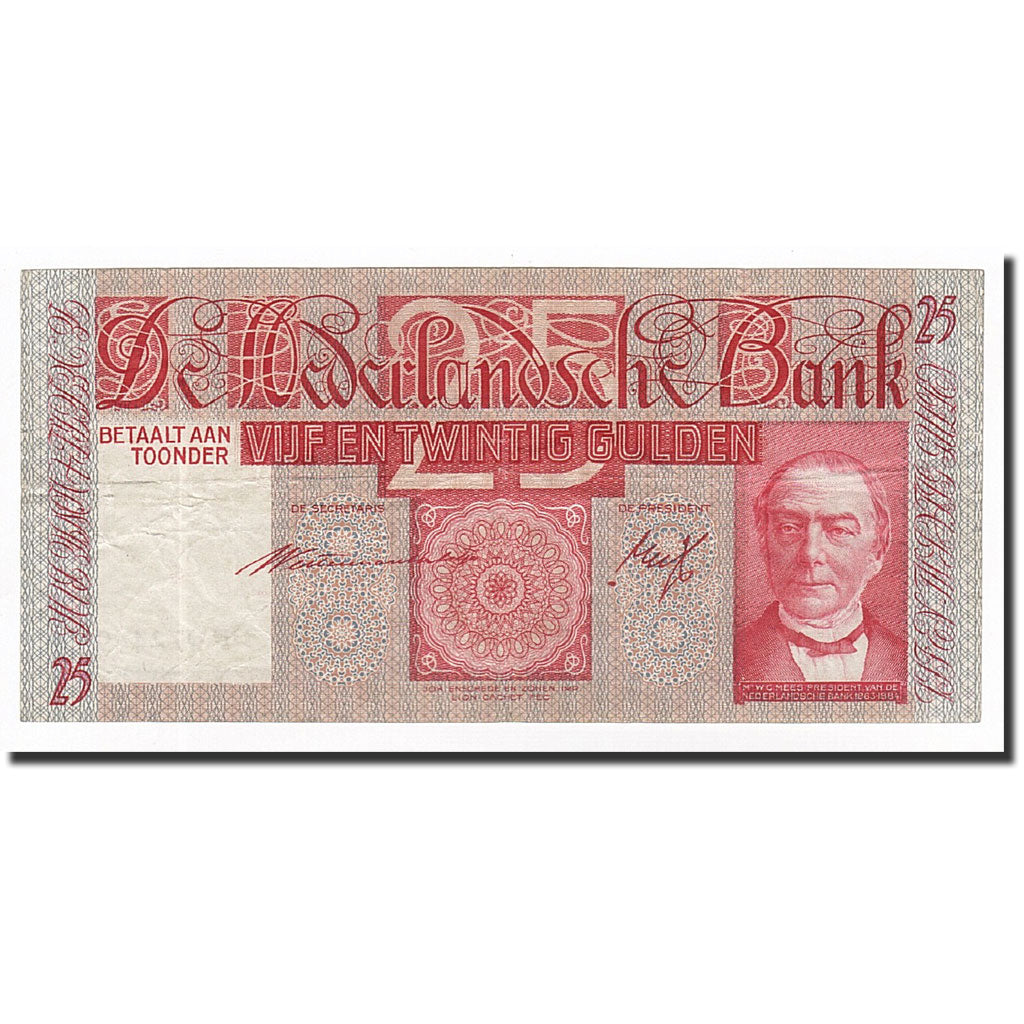 Billet, Pays-Bas, 25 Gulden, 1941-03-19, KM:50, TTB+