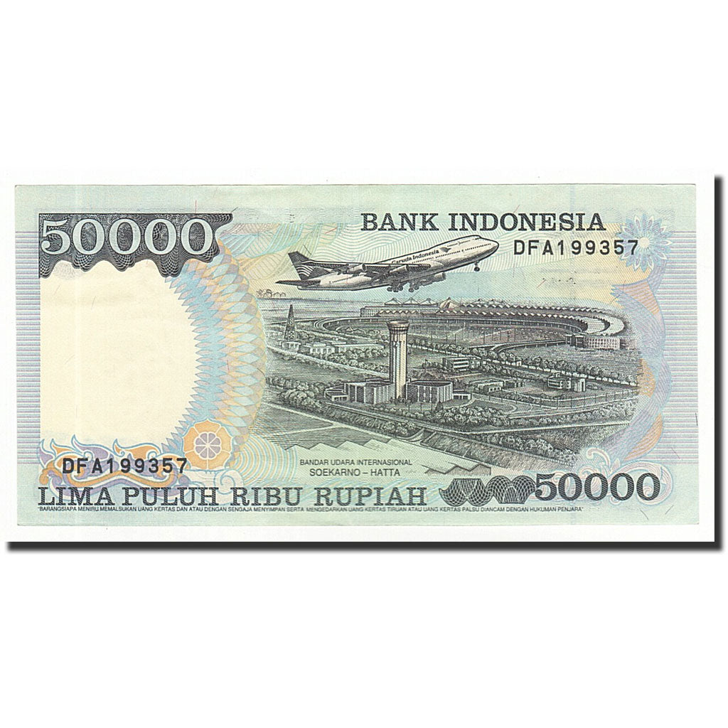 Banknote, Indonesia, 50,000 Rupiah, 1995, KM:136a, UNC(60-62)