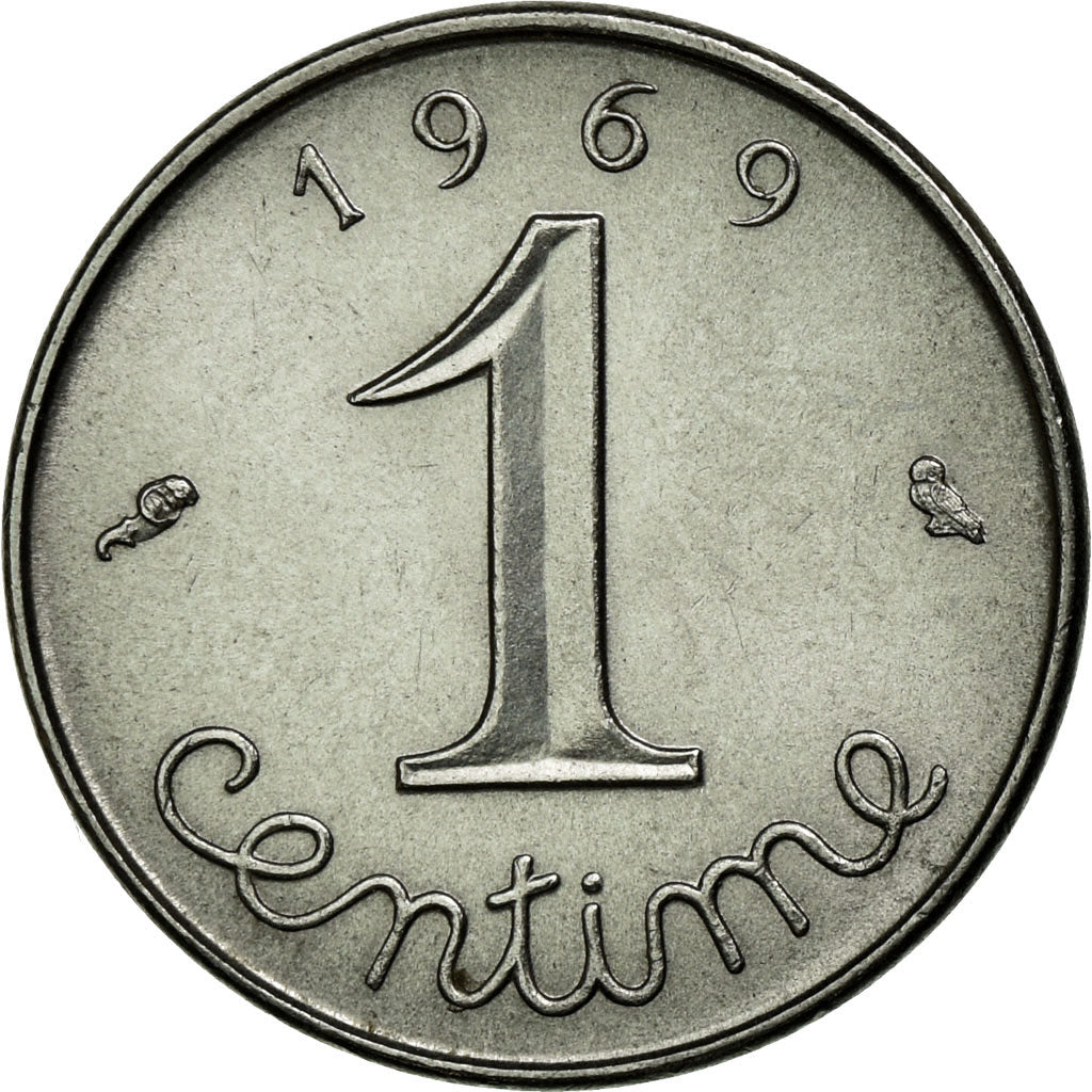 Coin, France, Épi, Centime, 1969, Paris, MS(63), Stainless Steel, KM:928
