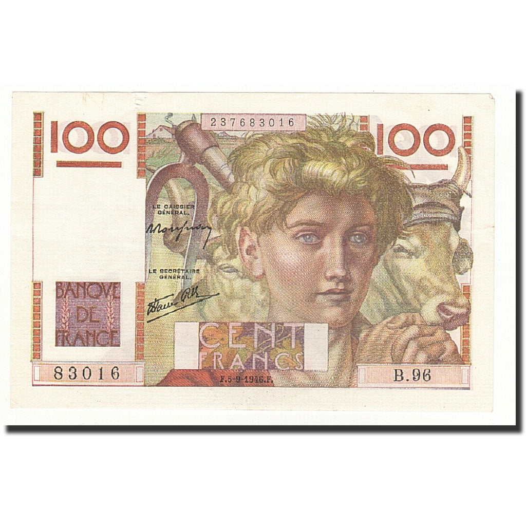 Banknote, France, 100 Francs, 1946, 1946-09-05, AU(50-53), Fayette:28.8, KM:128a
