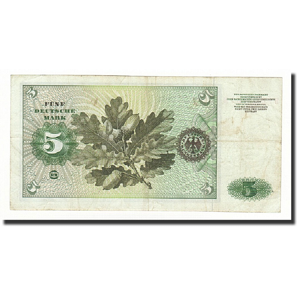 Banknote, GERMANY - FEDERAL REPUBLIC, 5 Deutsche Mark, 1970-1980, 1970-01-02