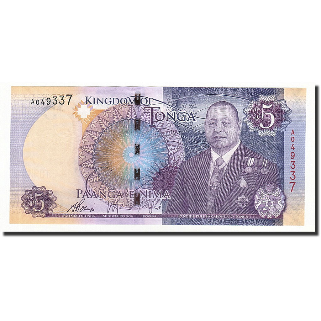 Banconote, Tonga, 5 Pa'anga, 2015, FDS