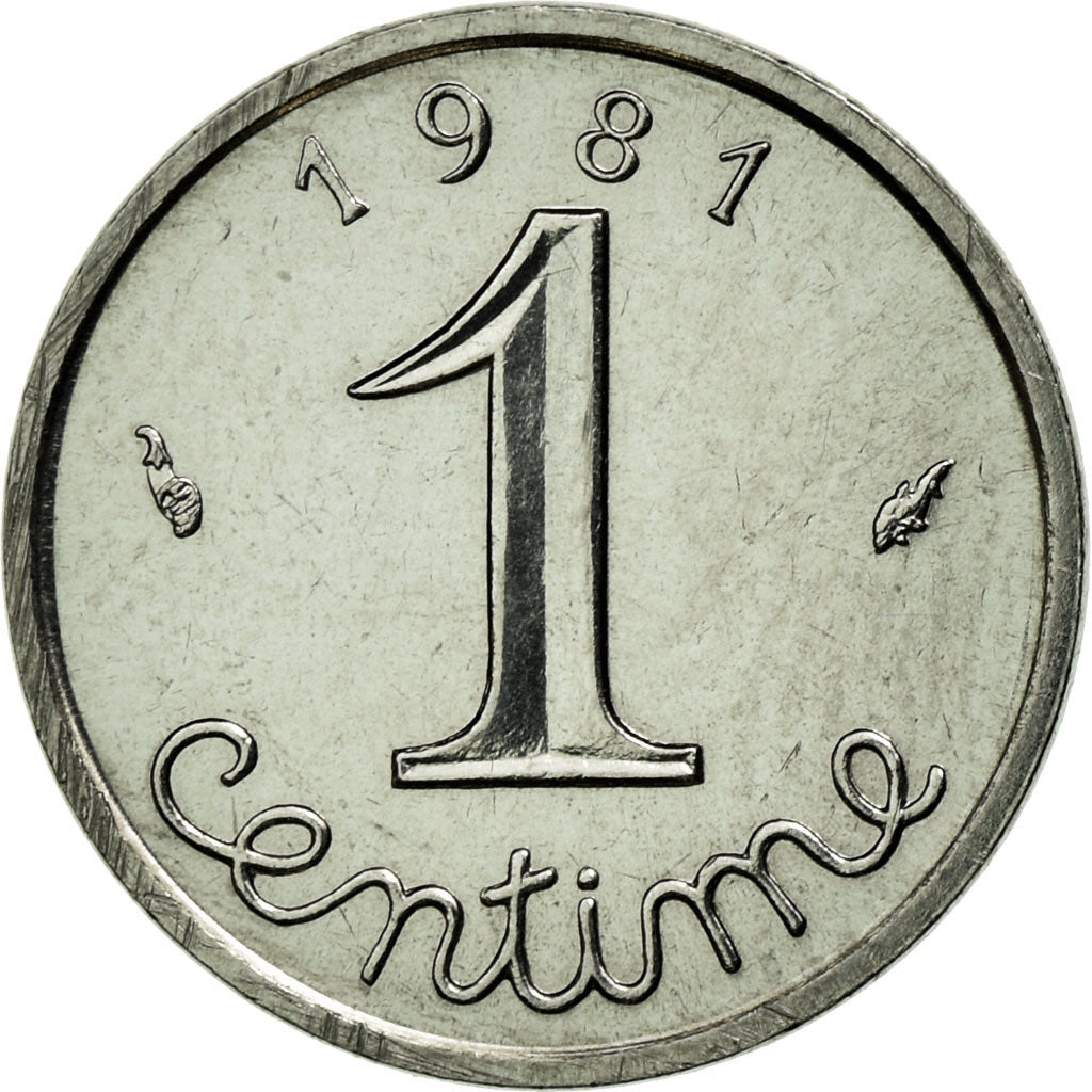 Coin, France, Épi, Centime, 1981, Paris, MS(63), Stainless Steel, KM:928