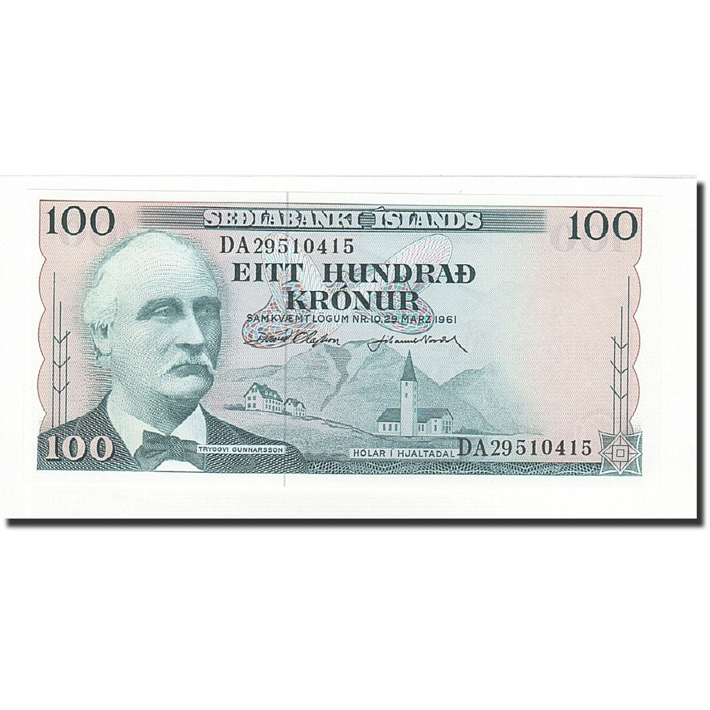 Billete, 100 Kronur, 1961, Islandia, KM:44a, UNC