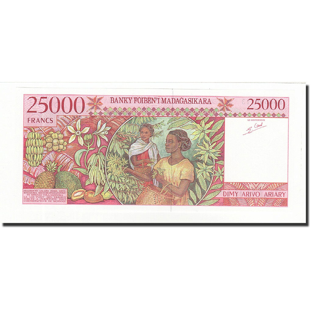 Banknote, Madagascar, 25,000 Francs = 5000 Ariary, 1998, KM:82, UNC(65-70)