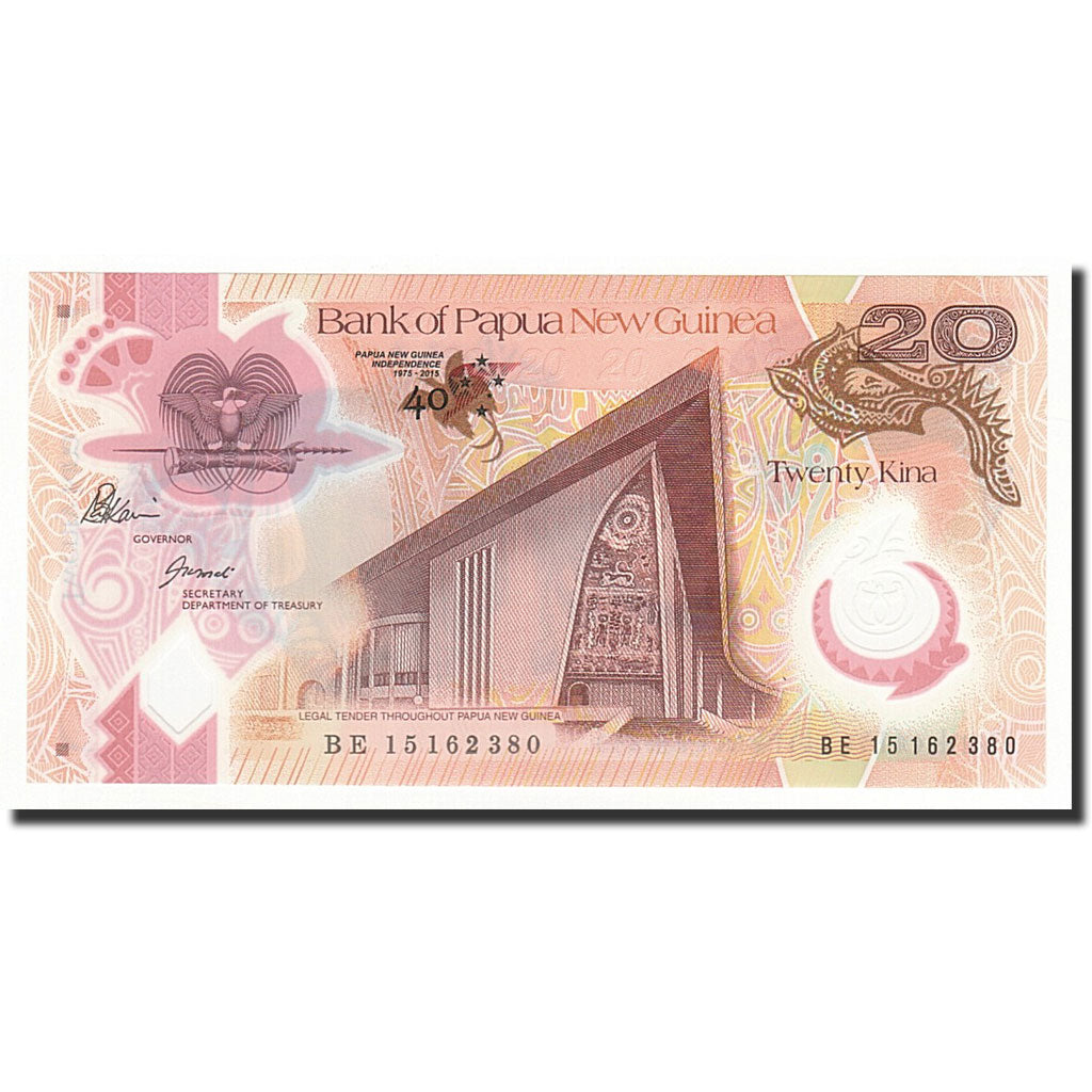 Banconote, Papua Nuova Guinea, 20 Kina, 2015, FDS