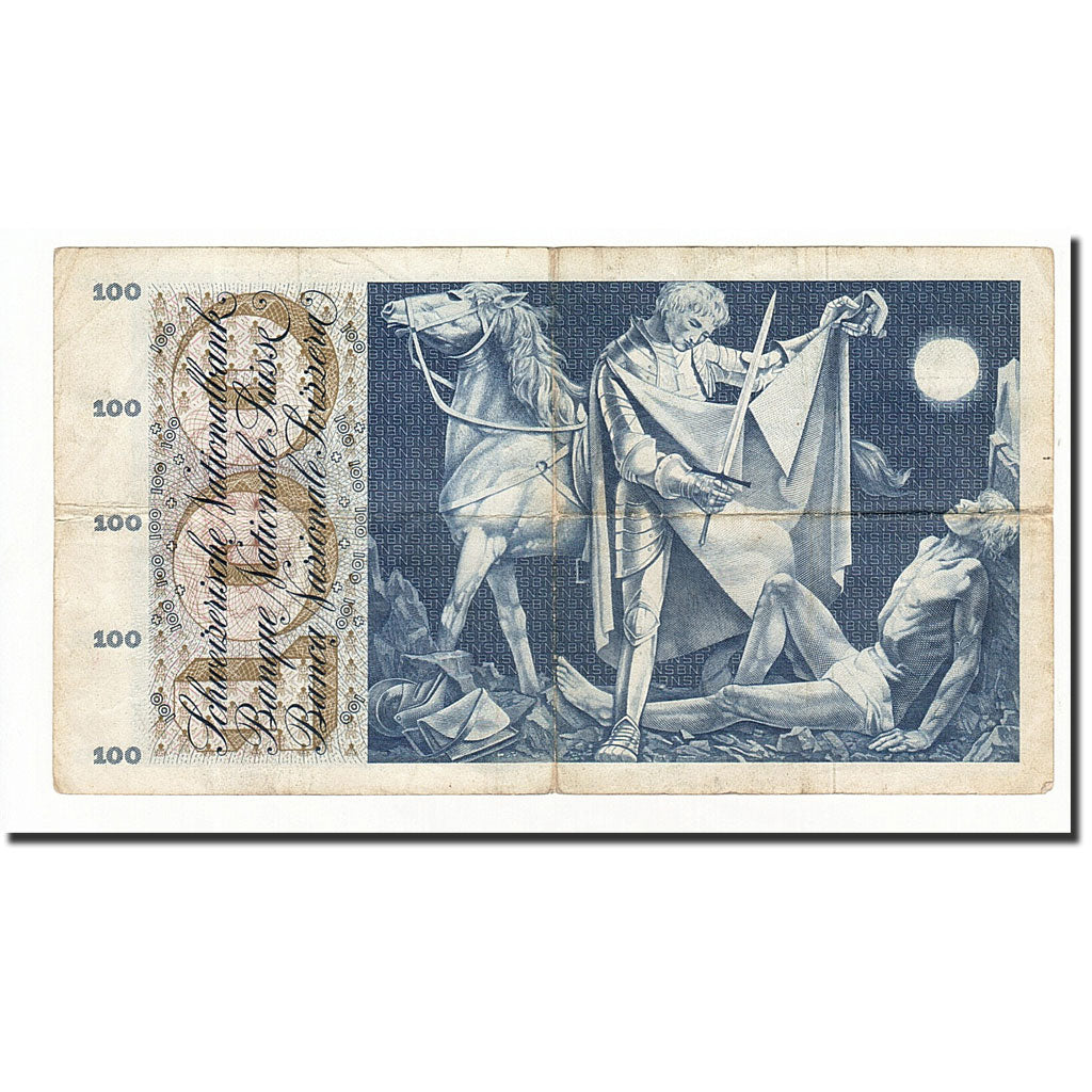 Banknote, Switzerland, 100 Franken, 1956-10-25, KM:49a, VF(20-25)