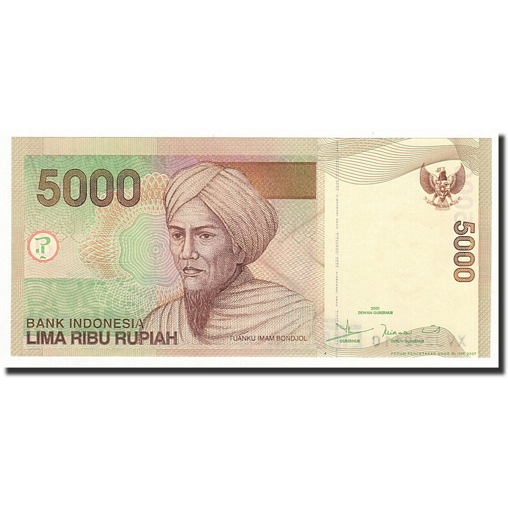 Banknote, Indonesia, 5000 Rupiah, 2001-11-6, KM:142a, UNC(65-70)