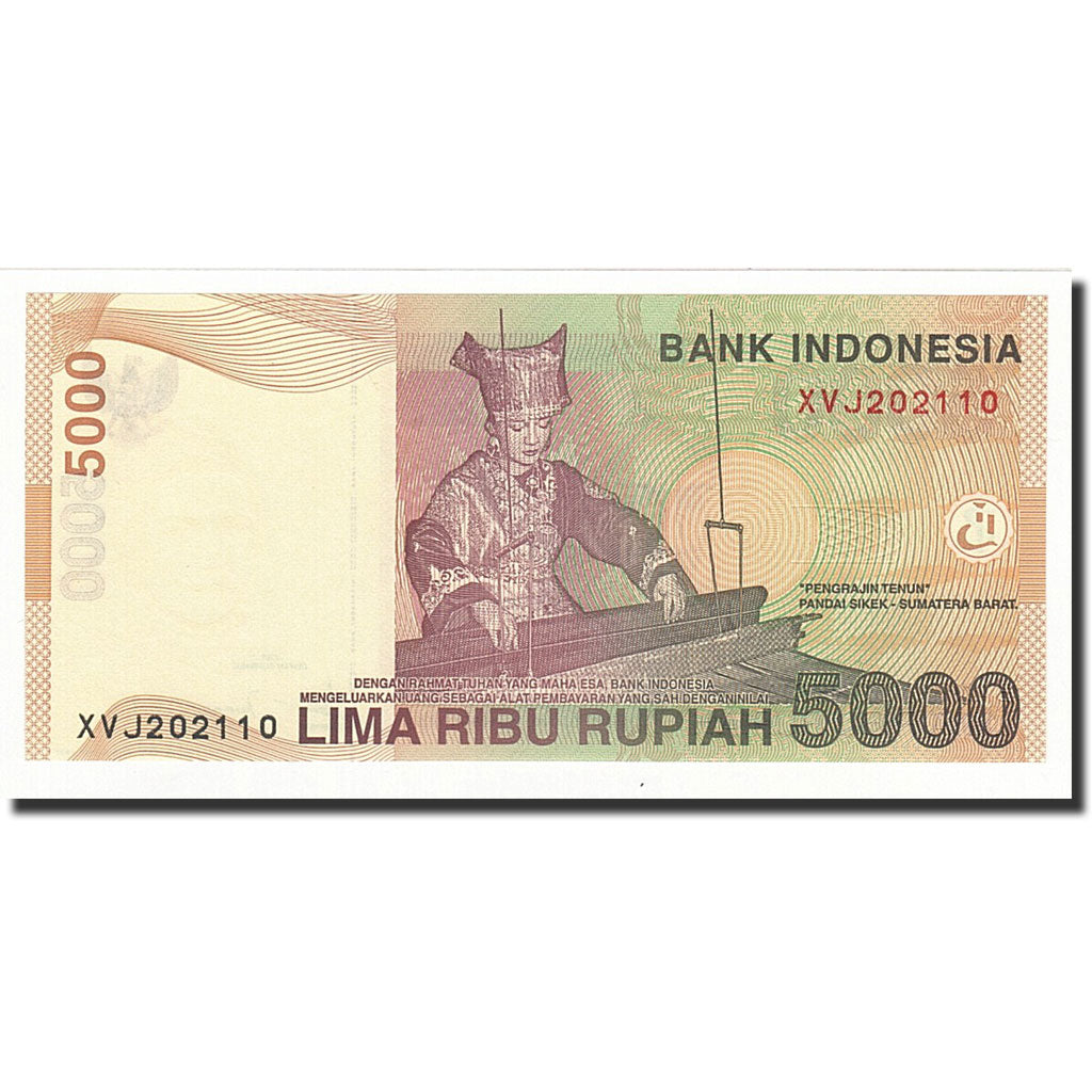 Banknote, Indonesia, 5000 Rupiah, 2001-11-6, KM:142a, UNC(65-70)