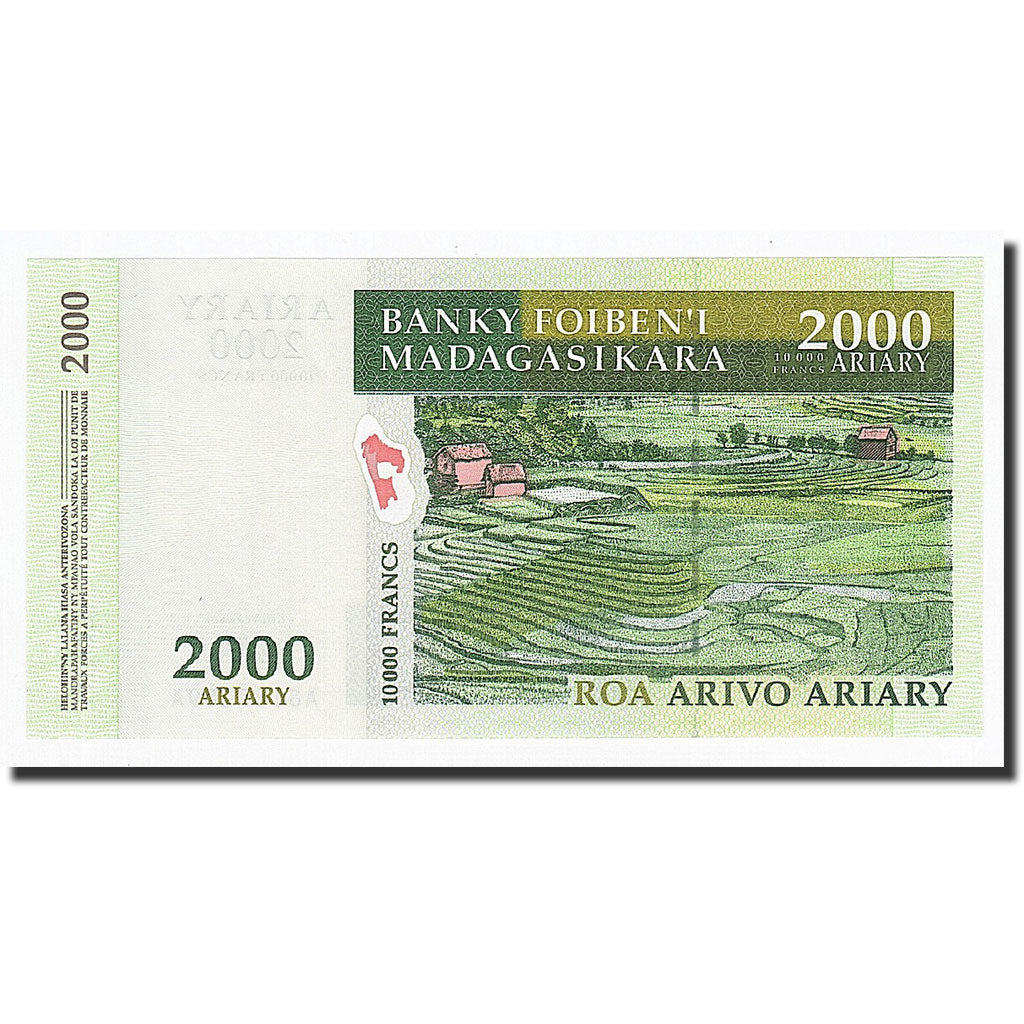 Banconote, Madagascar, 2000 Ariary, 2003, KM:83, FDS