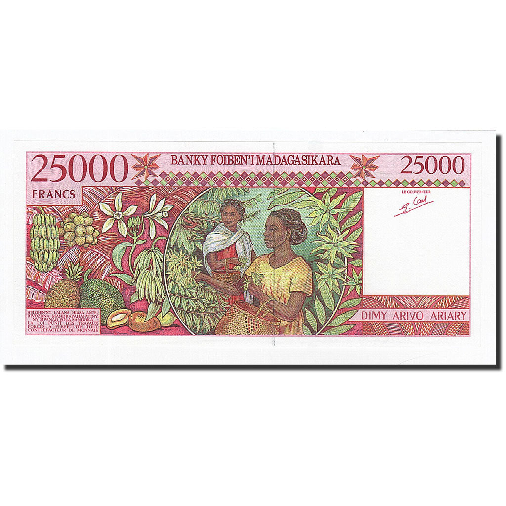 Banknote, Madagascar, 25,000 Francs = 5000 Ariary, Undated (1998), KM:82