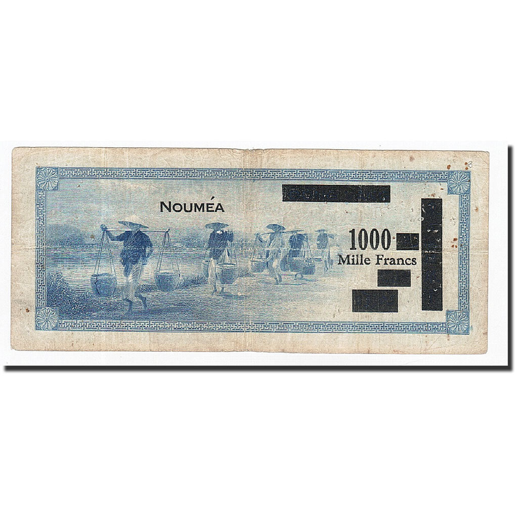 Banknote, New Caledonia, 1000 Francs, Undated (1943), KM:45, F(12-15)