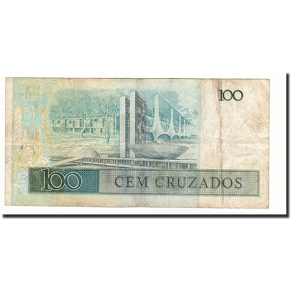 Banknote, Brazil, 100 Cruzados, 1987, KM:211c, VG(8-10)