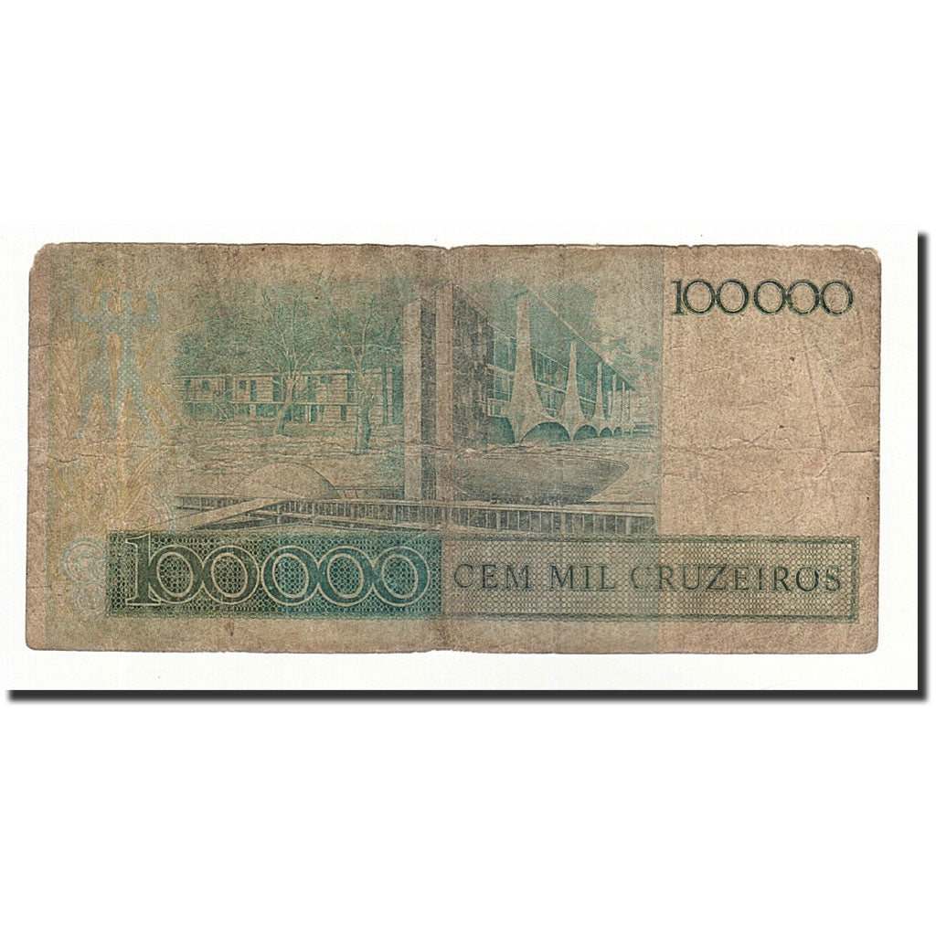Biljet, Brazilië, 100,000 Cruzeiros, Undated (1985), KM:205a, B