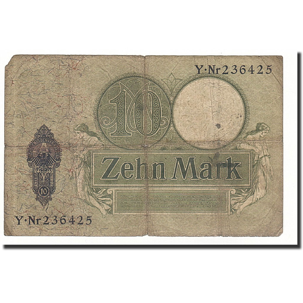 Banconote, Germania, 10 Mark, KM:9a, 1906-10-06, B