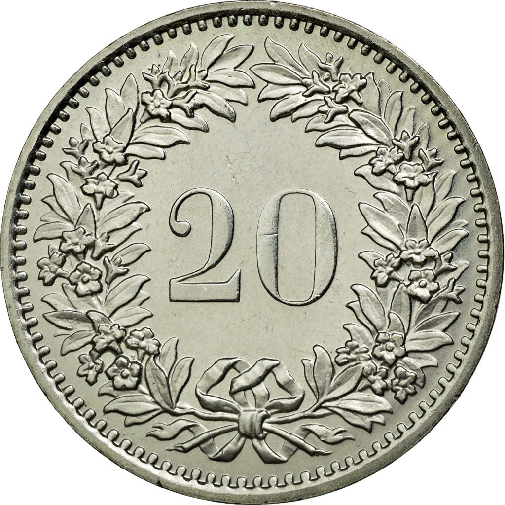 Coin, Switzerland, 20 Rappen, 1979, Bern, MS(65-70), Copper-nickel, KM:29a