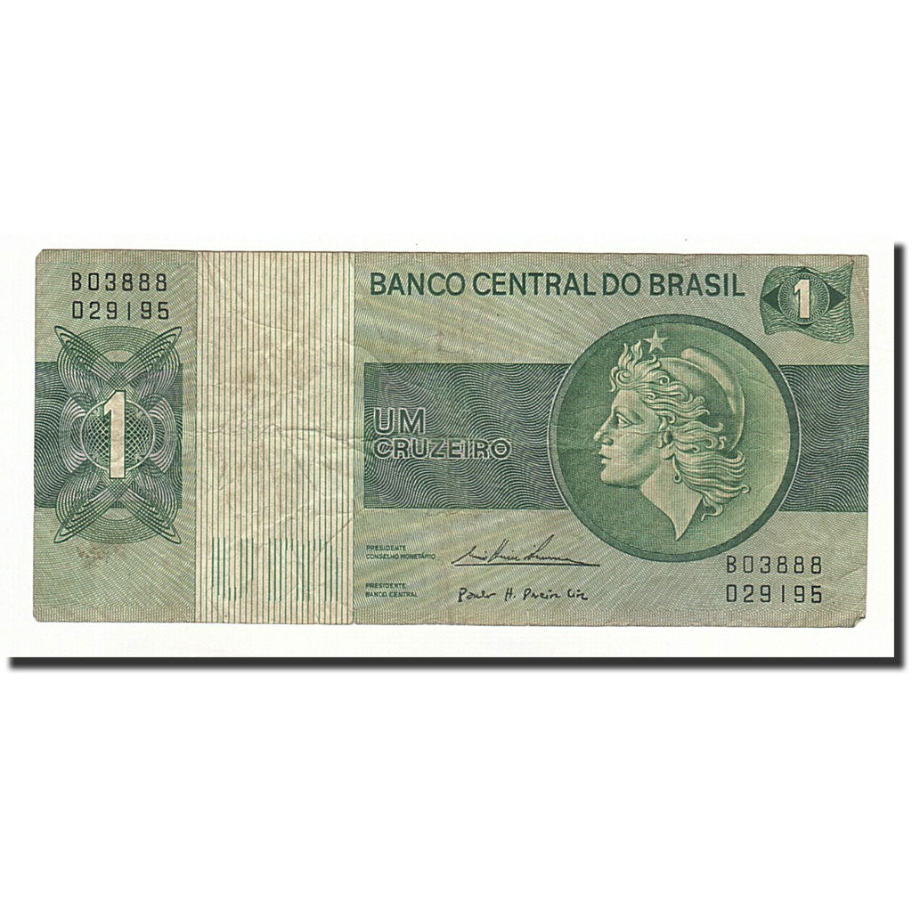 Banknote, Brazil, 1 Cruzeiro, 1975, KM:191Ab, VF(20-25)