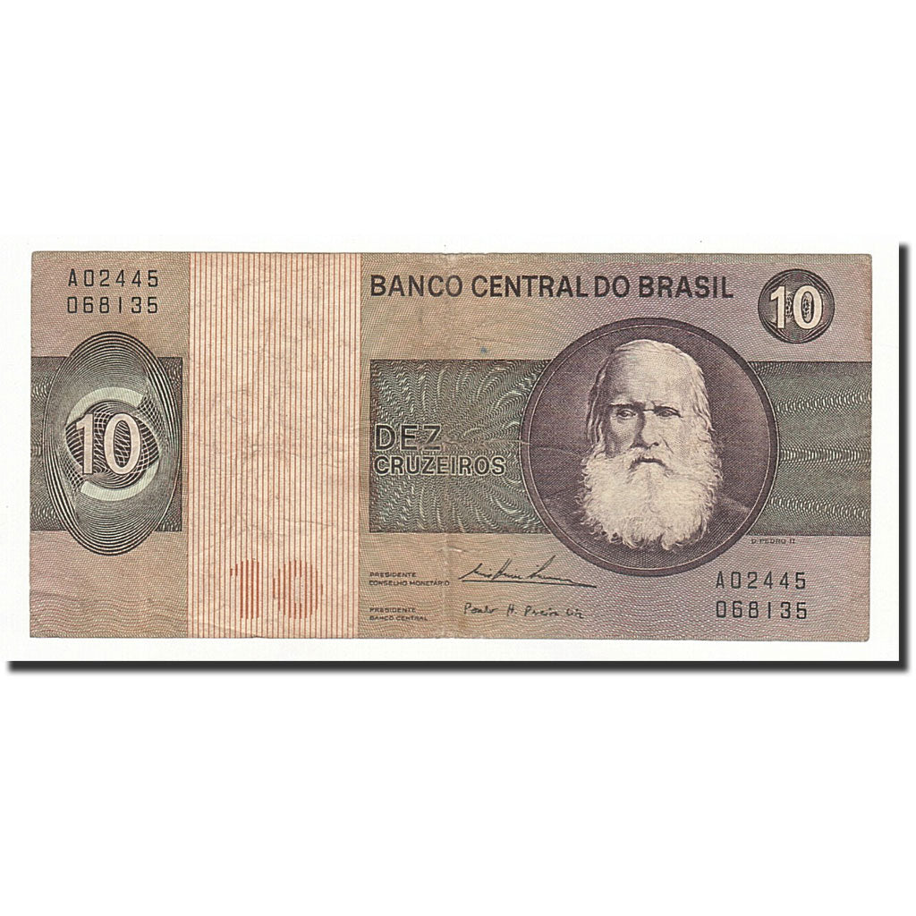 Banknote, Brazil, 10 Cruzeiros, 1974, KM:193b, VF(20-25)