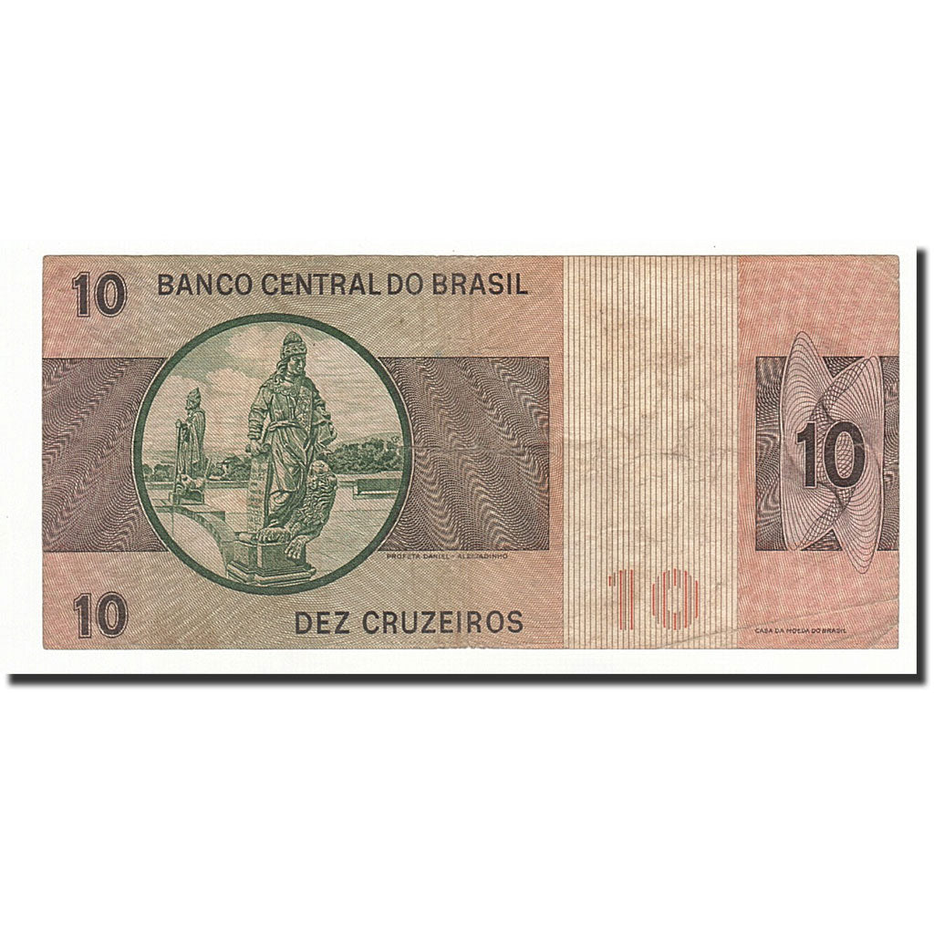 Banknote, Brazil, 10 Cruzeiros, 1974, KM:193b, VF(20-25)