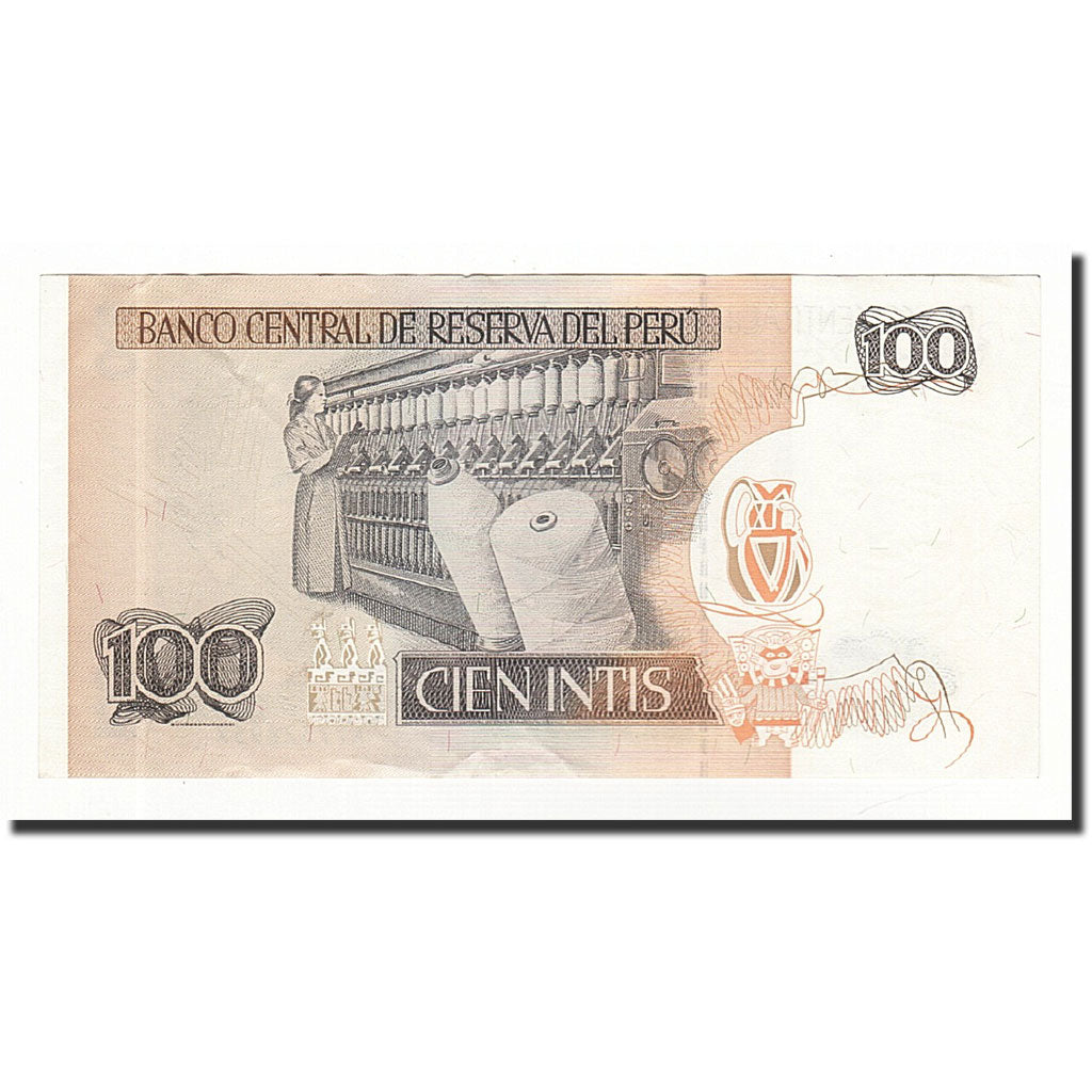 Billet, Pérou, 100 Intis, 1987-06-26, KM:133, SUP