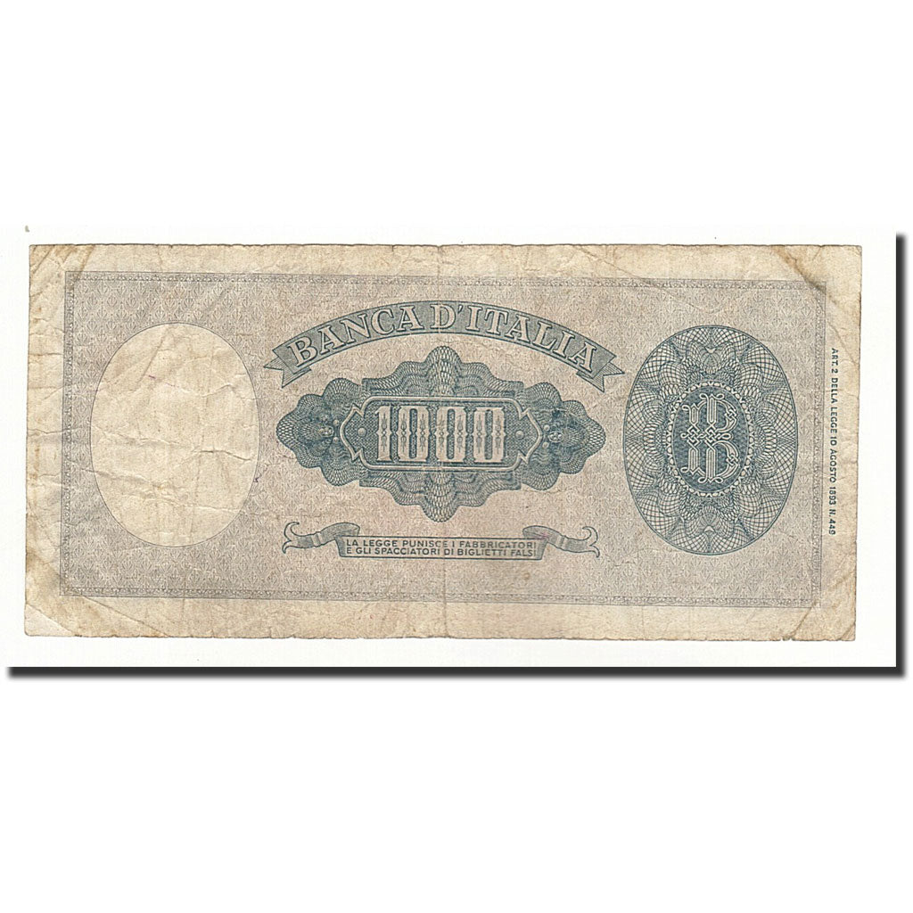 Banconote, Italia, 1000 Lire, KM:88a, 1948-02-10, MB